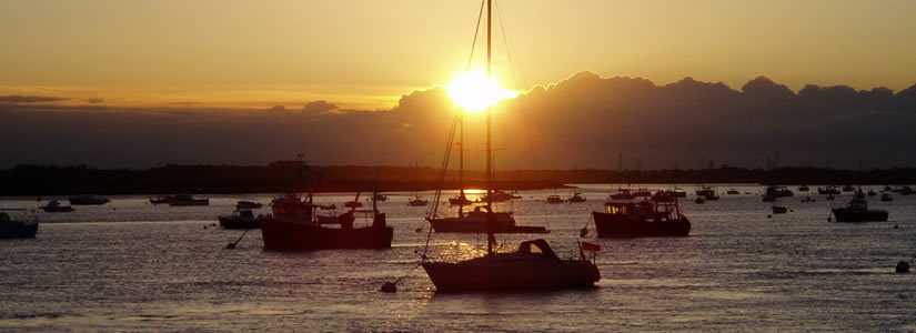 Photo of sunset from Bawdsey, Suffolk, 2007